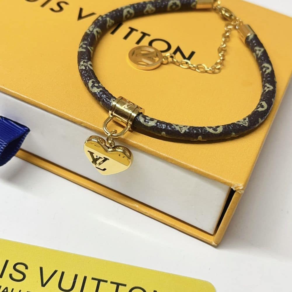 LOUIS VUITTON BLOOMING HEART BRACELET MONOGRAM BROWN M8907Z