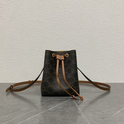 CELINE MICRO SAILOR IN TRIOMPHE CANVAS TAN 17CM 10M742GCE 04LU