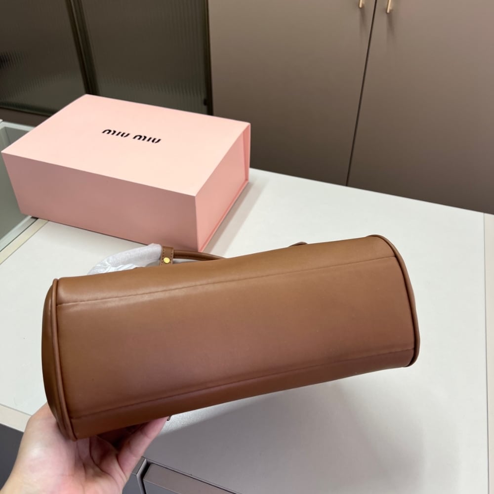 MIUMIU SHOULDER BAG BROWN 28CM