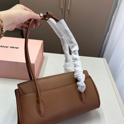 MIUMIU SHOULDER BAG BROWN 28CM