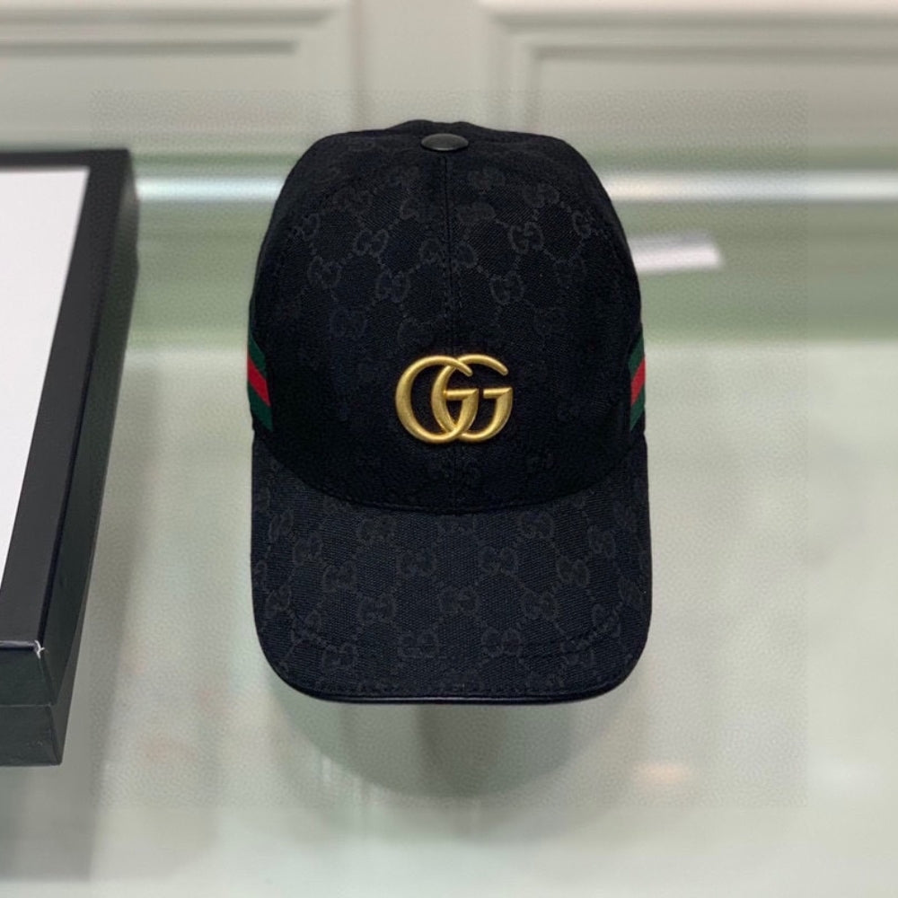 Gucci GG Canvas With Web Baseball Cap Black