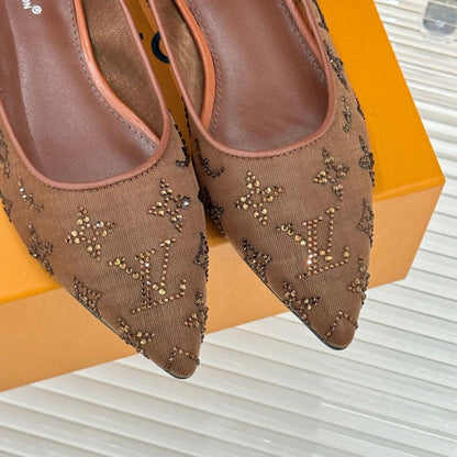 Louis Vuitton Gala Flat Ballerina Brown 1AIFUI