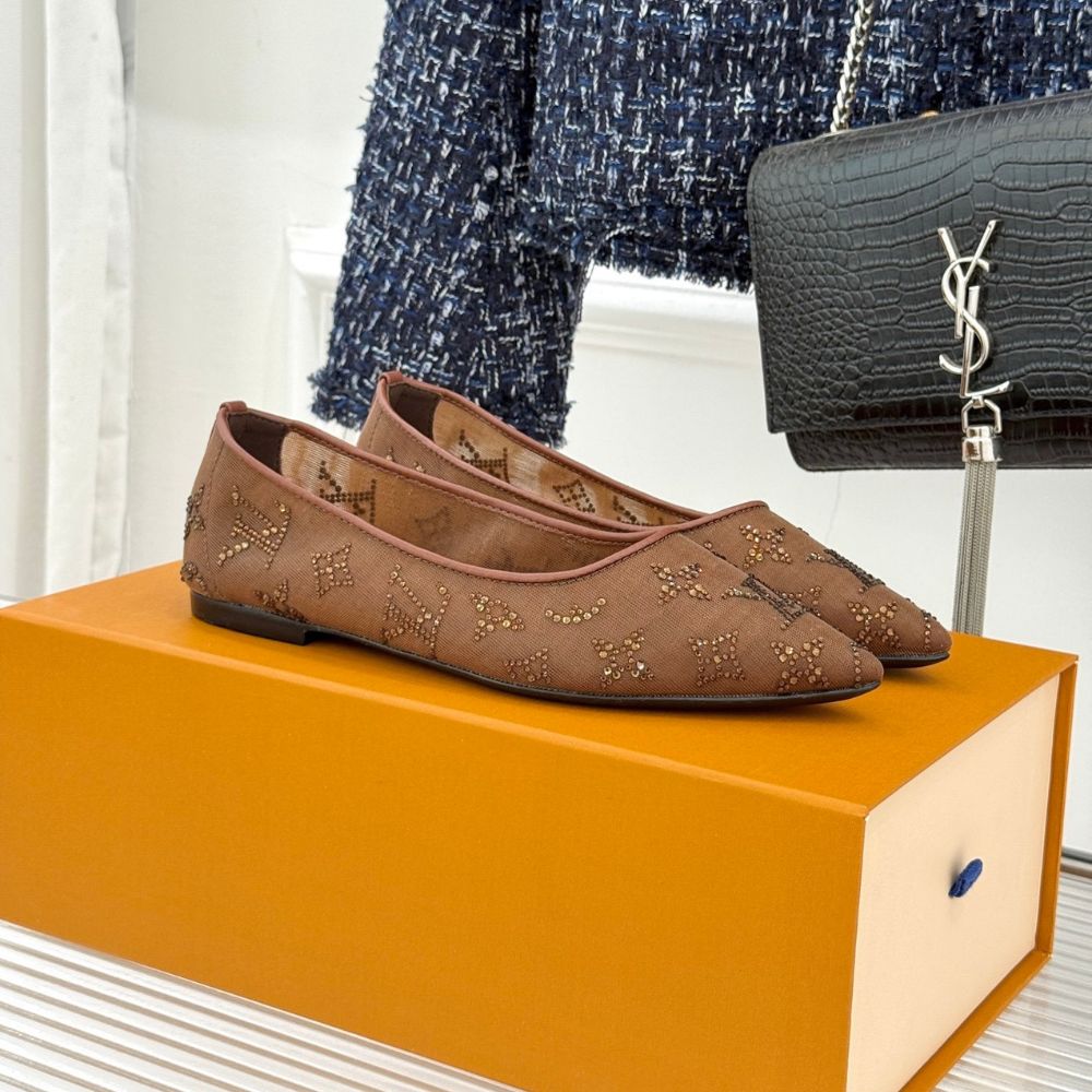 Louis Vuitton Gala Flat Ballerina Brown 1AIFUI