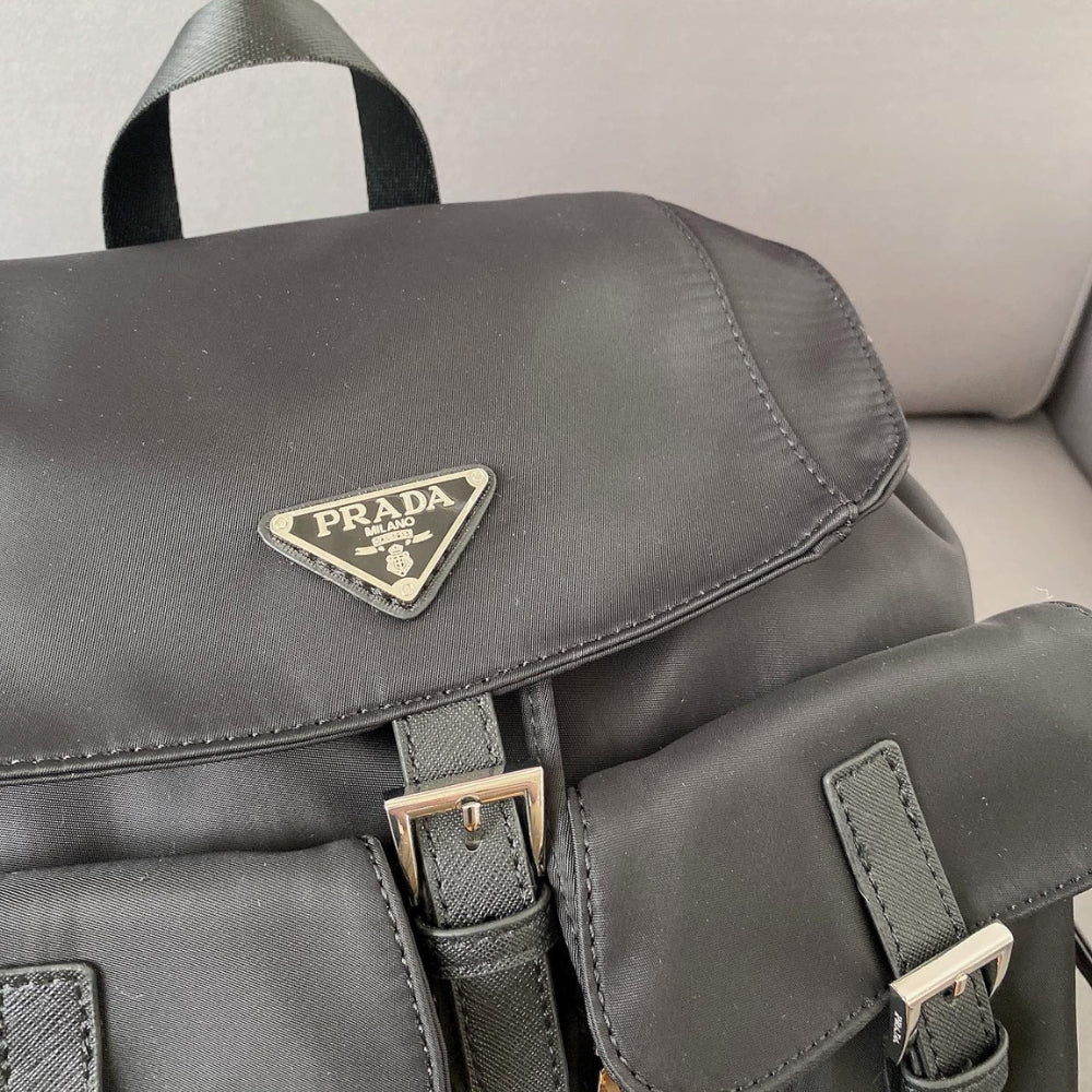 Prada Re Nylon Medium Backpack Black 30Cm 1BZ677 RV44 F0002 V OOO