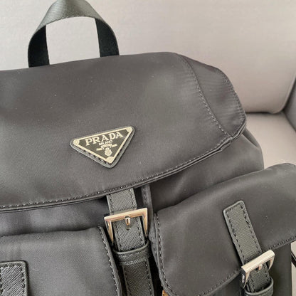 Prada Re Nylon Medium Backpack Black 30Cm 1BZ677 RV44 F0002 V OOO