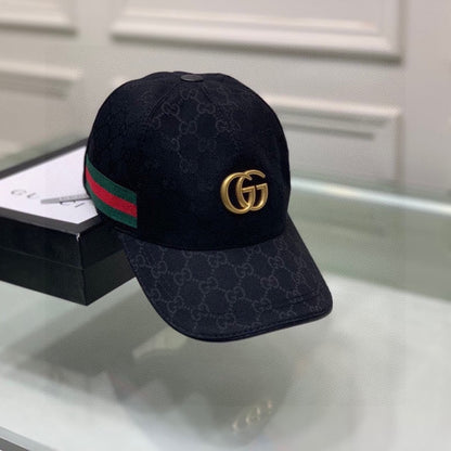Gucci GG Canvas With Web Baseball Cap Black