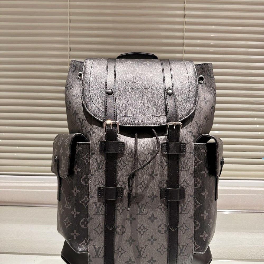 Louis Vuitton Christopher MM Monogram Eclipse Black And Grey 44Cm M45419