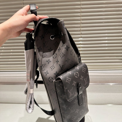 Louis Vuitton Christopher MM Monogram Eclipse Black And Grey 44Cm M45419