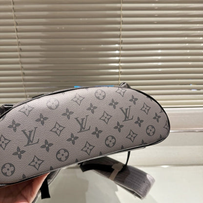 Louis Vuitton Christopher MM Monogram Eclipse Black And Grey 44Cm M45419