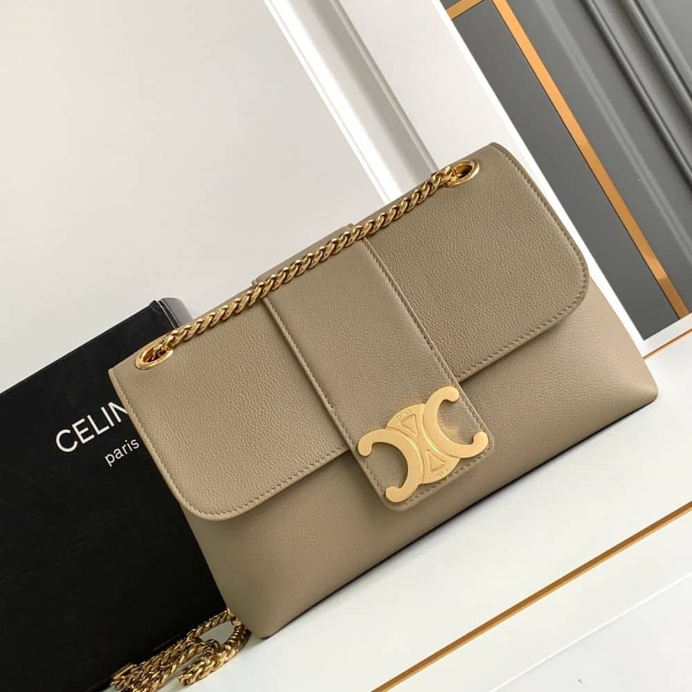 CELINE MEDIUM VICTOIRE BAG IN SUPPLE GRAINED BROWN SEPIA ( SUPER HIGH – END)