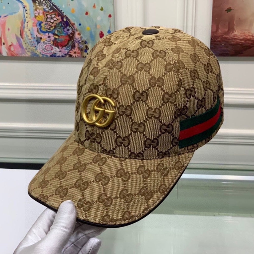 Gucci GG Canvas With Web Baseball Cap Brown