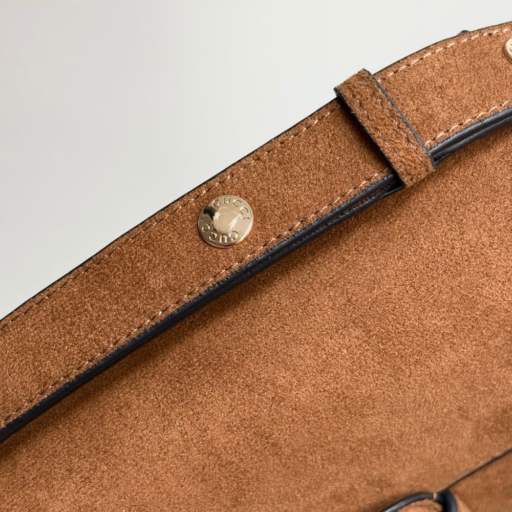 Gucci Horsebit 1955 Aura Small Shoulder Bag Brown 26Cm