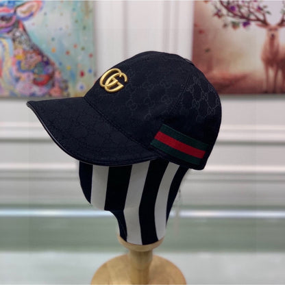 Gucci GG Canvas With Web Baseball Cap Black