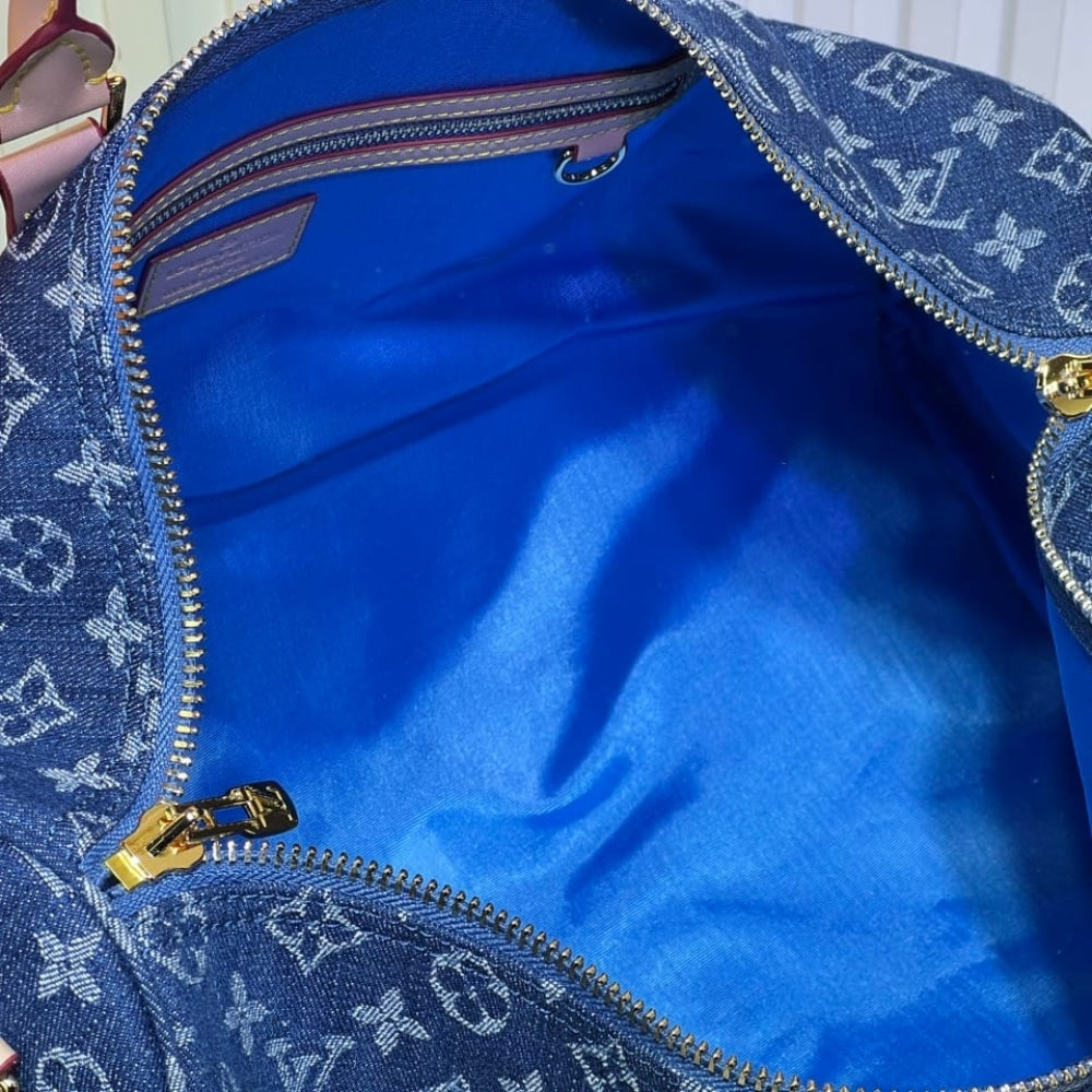 Louis Vuitton Keepall Bandouliere 45 Denim Blue 45Cm