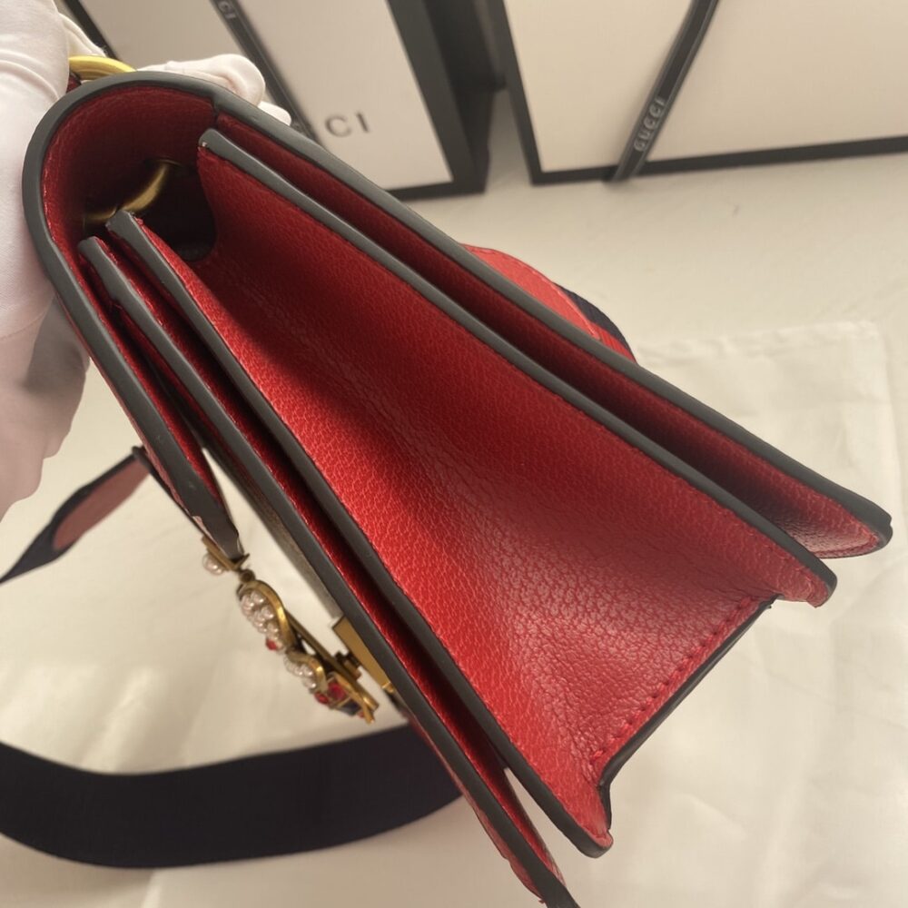 Gucci Queen Margaret GG Small Top Handle Bag Red 25Cm