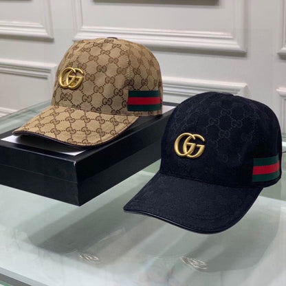 Gucci GG Canvas With Web Baseball Cap Brown