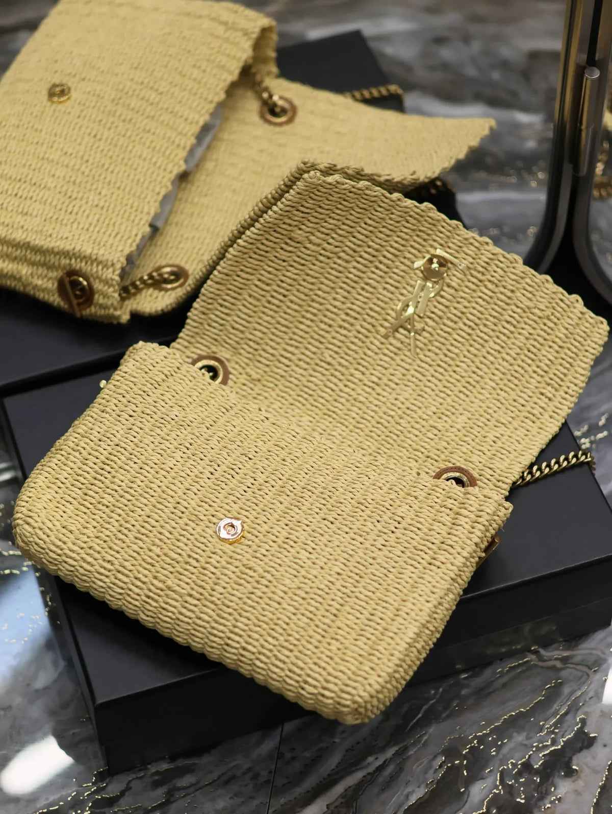 YSL Kate In Raffia - 28.5×20×6cm