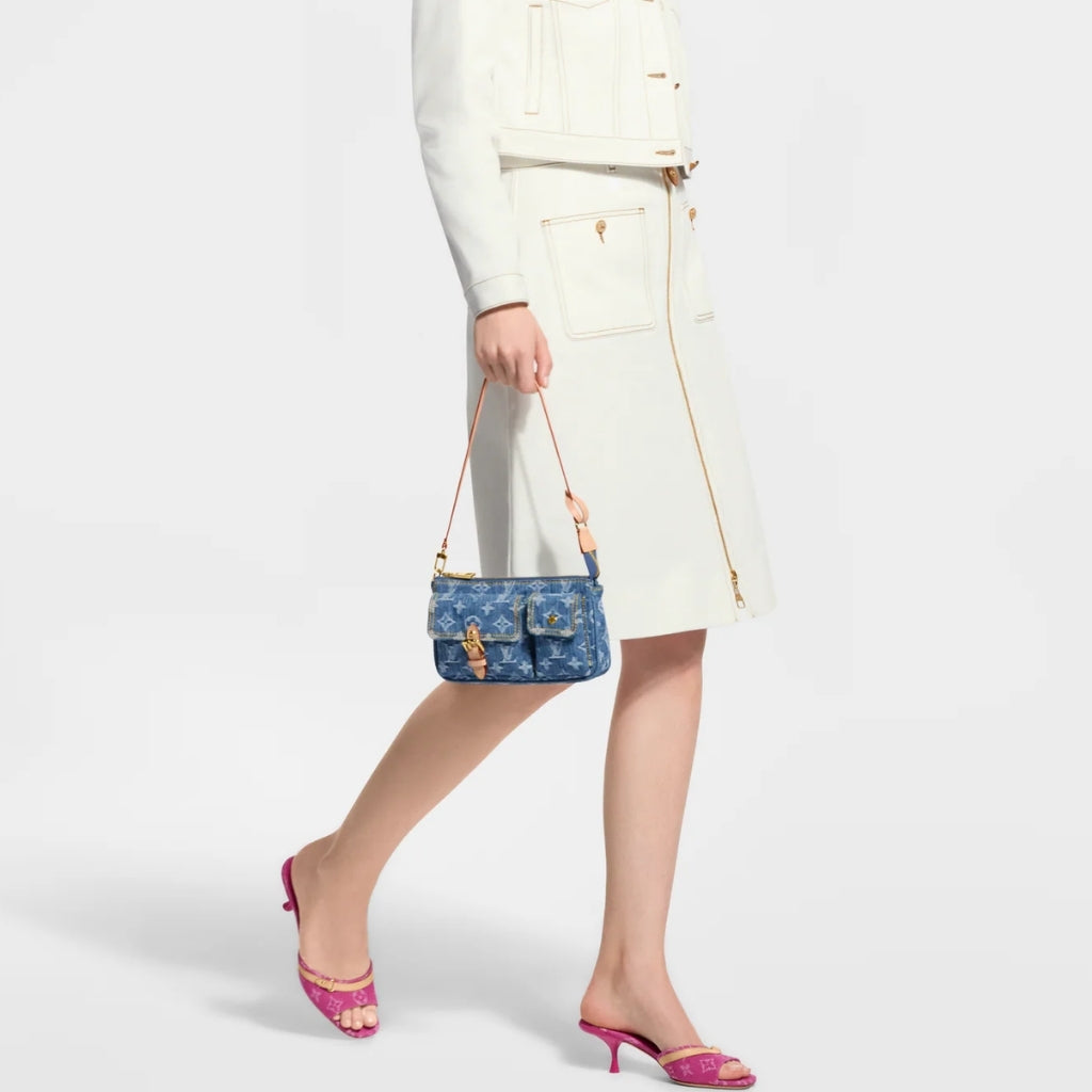 Louis Vuitton Pochette Accessoire Cargo Blue Denim 23cm M27602