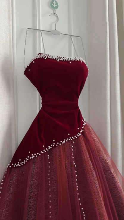 Elegant Strapless Royal Blue Velvet Tulle Beaded Long Party Dress Formal Birthday Prom Gowns SP2048