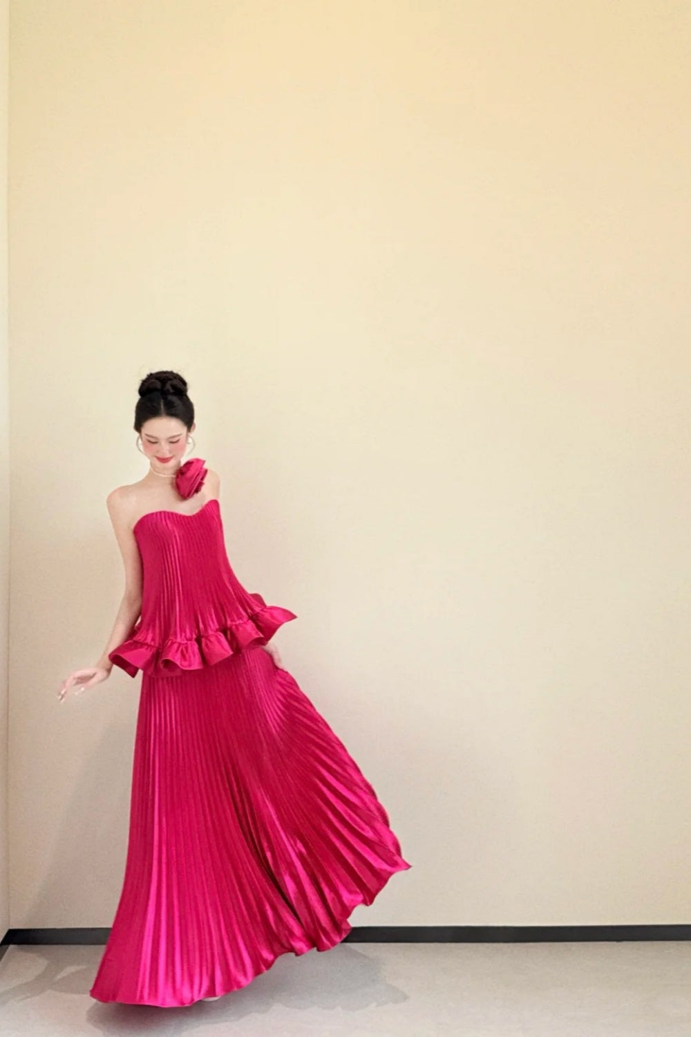 girlhomeshops-Off-The-Shoulder Bodycon Satin Floor-Length Ball Gown Prom Dress gh5964