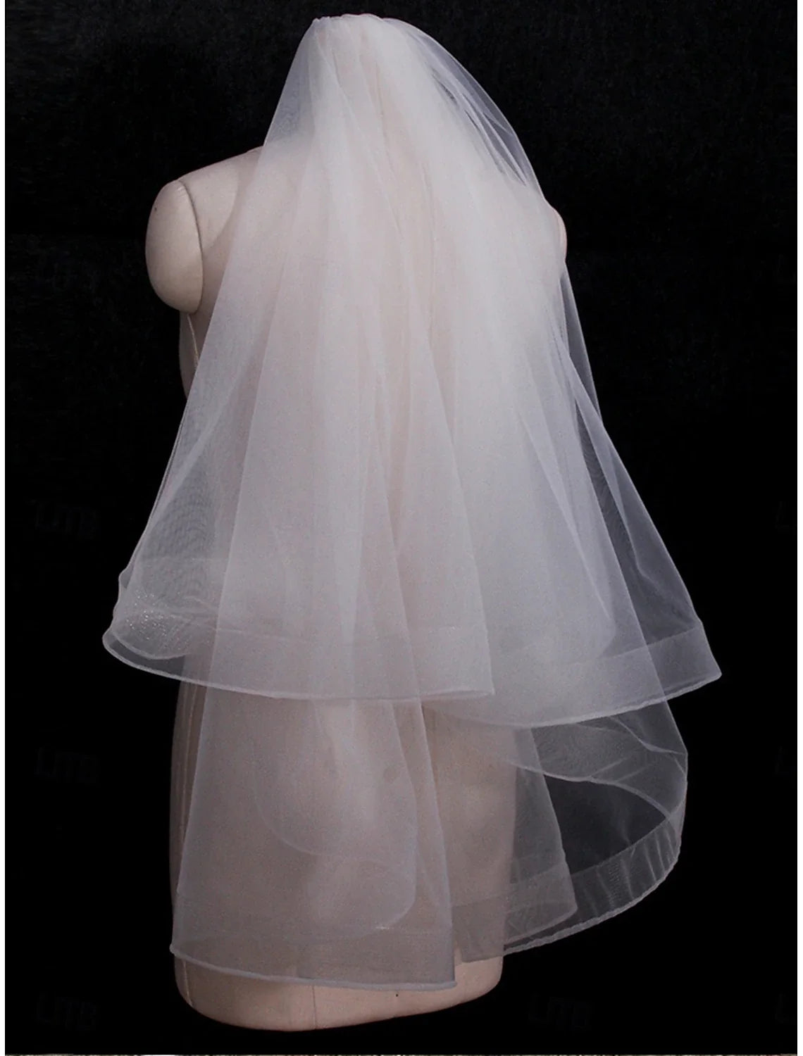 - Single layer contemporary/fashionable wedding dress cathedral veil with tassel chiffon
