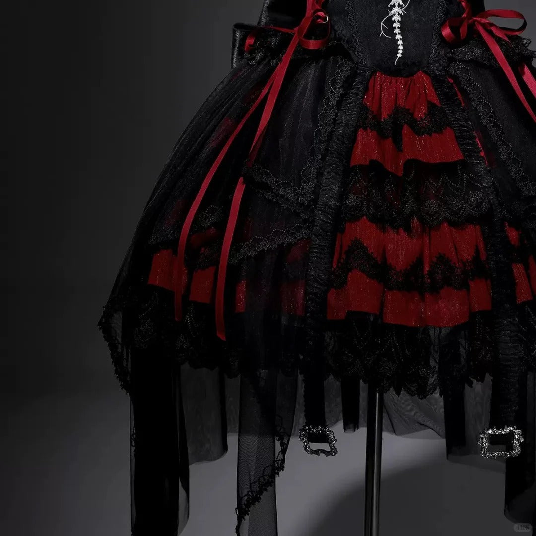 Girlhomeshops-Black red beaded tulle lace short homecoming dress birthday dress gh5347