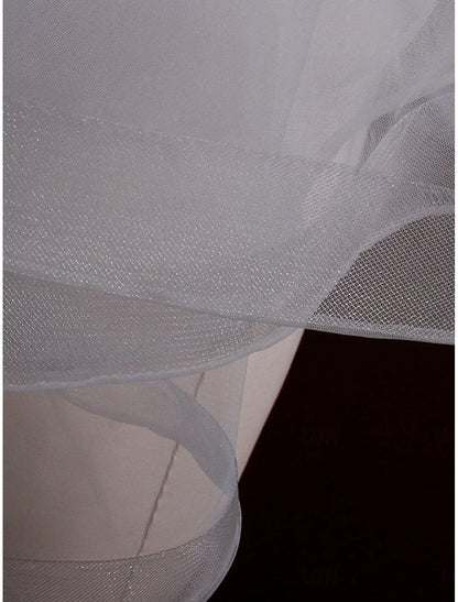 - Single layer contemporary/fashionable wedding dress cathedral veil with tassel chiffon