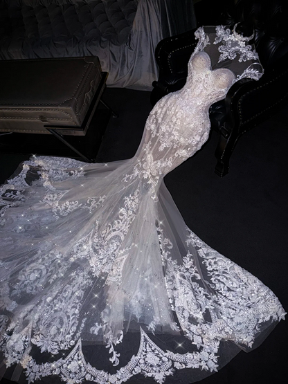 White sleeveless, fitted waist, bodycon, long, sexy ball gown/bridal dress R8706