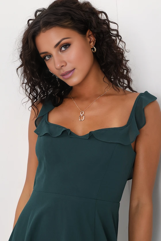 square neckline sleeveless backless side slit and floor length evening dress