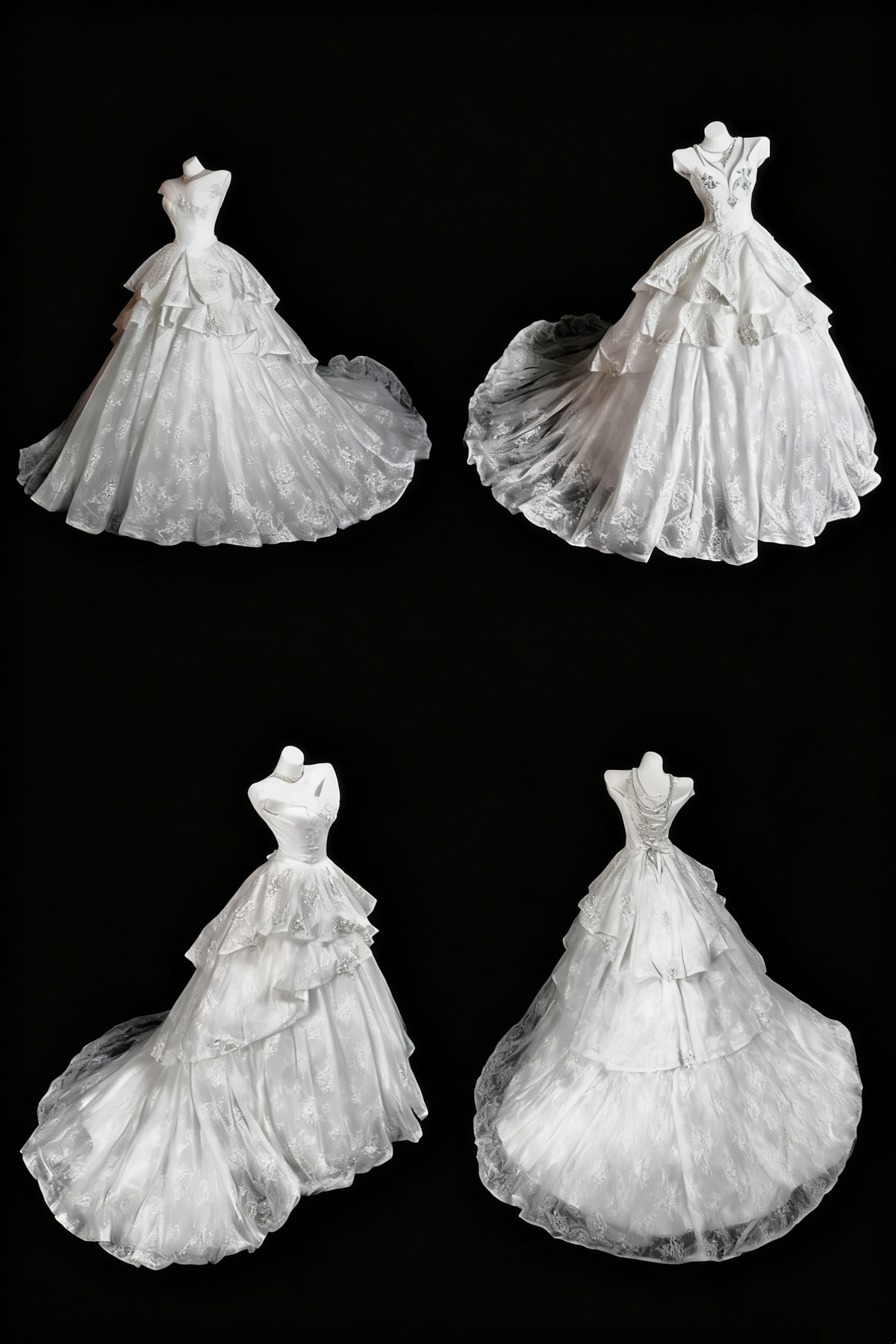 girlhomeshops-White, Gorgeous, And Exquisite Lace Long Wedding Dress gh6281