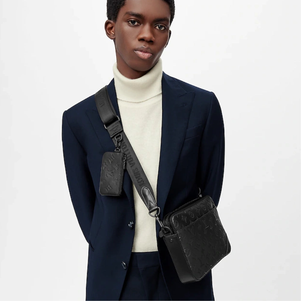 Louis Vuitton Duo Messenger Bag Black 25Cm M69827