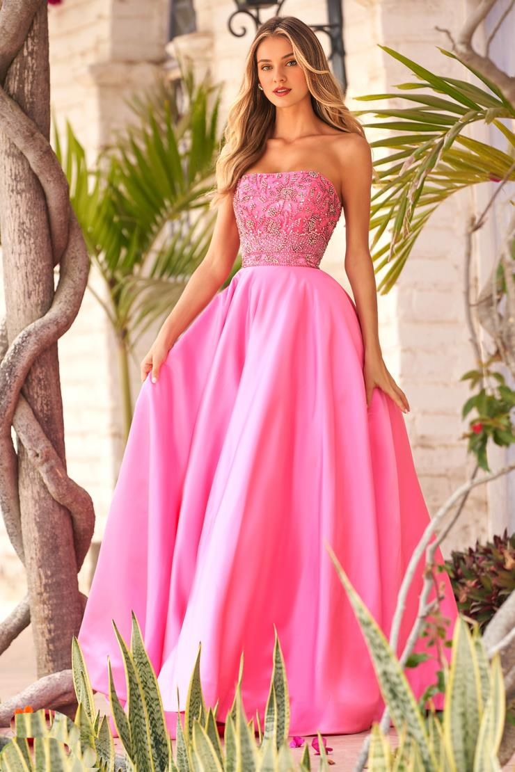 A-line off shoulder bead decal and floor length evening dress