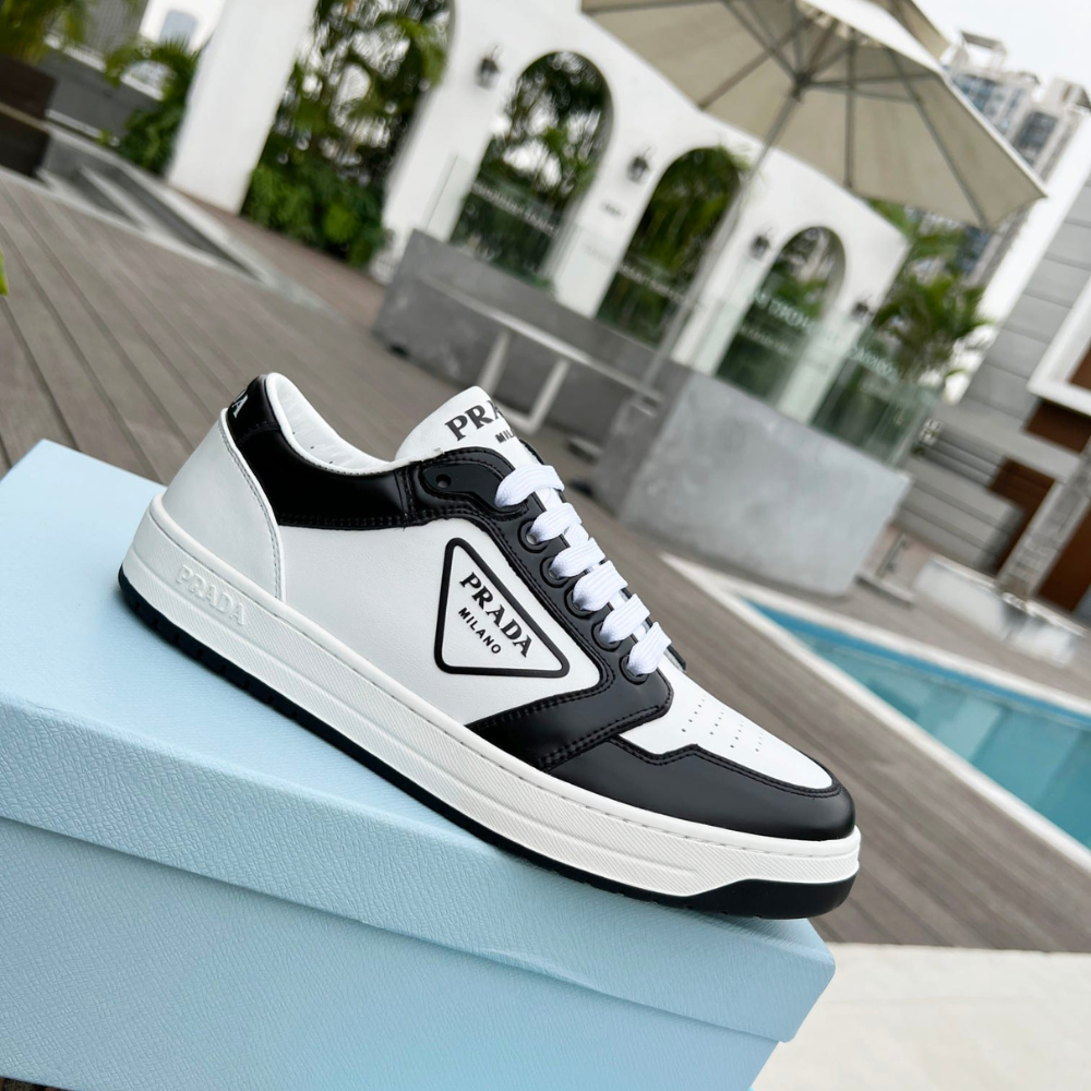 Prada District Leather Sneaker Black White 1E790M 3LJ6 F0964 F 030