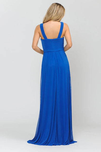 Pleated long A-line dress