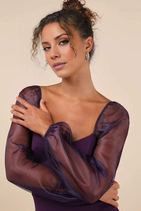 square neckline long sleeved back zipper backless short Homecoming dress
