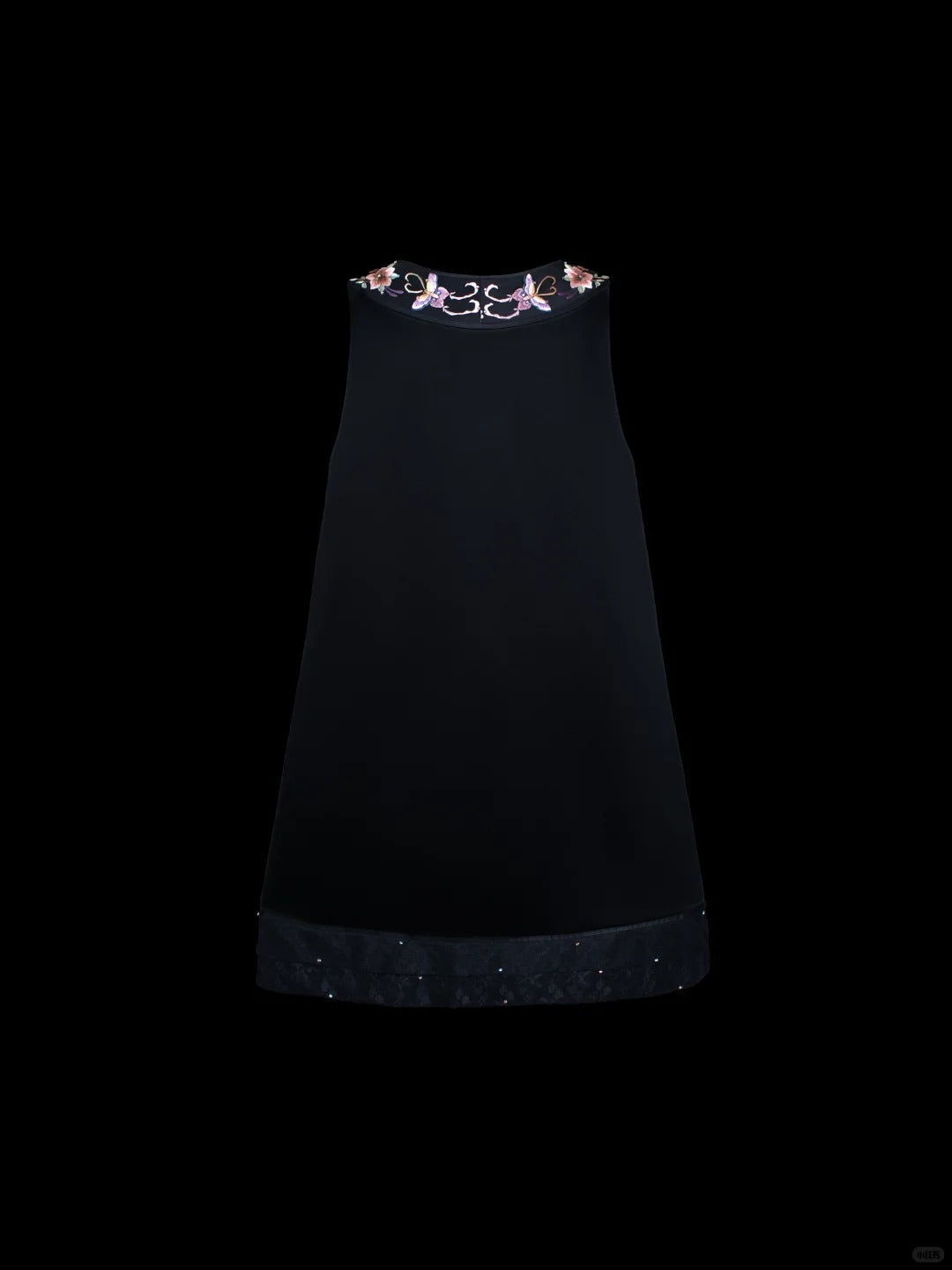 Girlhomeshops-Black exquisite floral elegant fairy girl short satin homecoming dress birthday dress gh5371