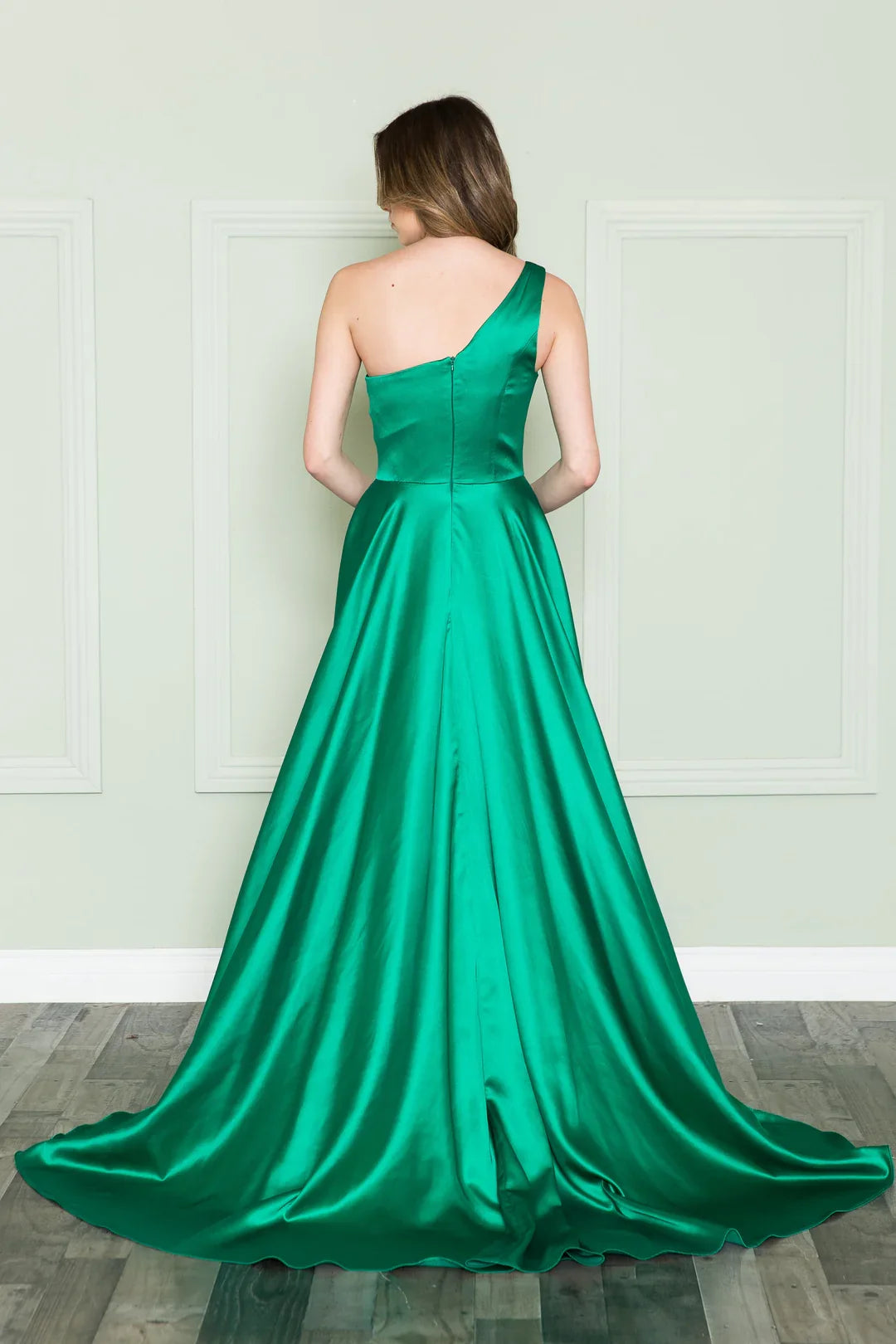 Long one shoulder A-line dress