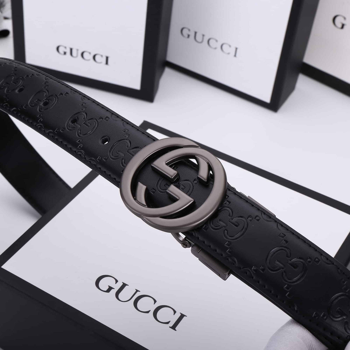 GUCCI GG MARMONT REVERSIBLE BELT BLACK MAXI 774153 AABZA 1000