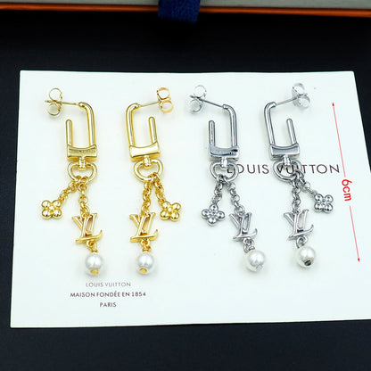 LOUIS VUITTON LV ICONIC HOOK EARRINGS SILVER M02674