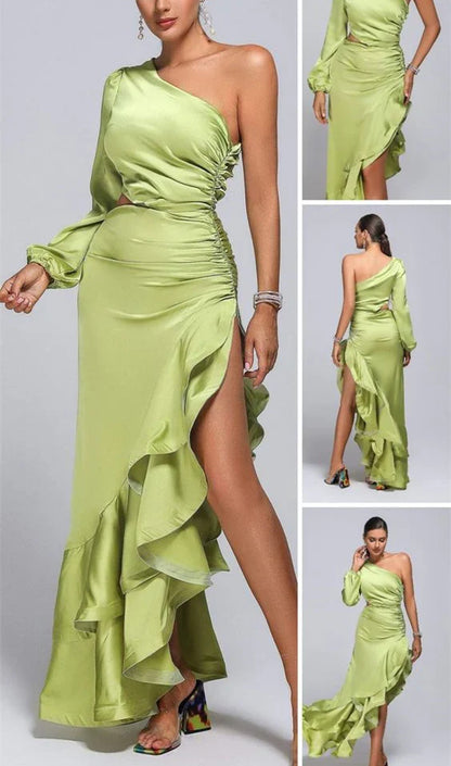 Tight/Straight Shoulder to Floor Prom Dress