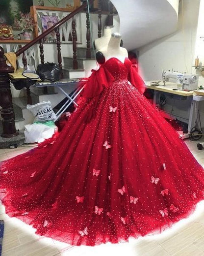 Royal Blue/Red quinceañera dress Ball Gown Prom Dresses Evening Gown