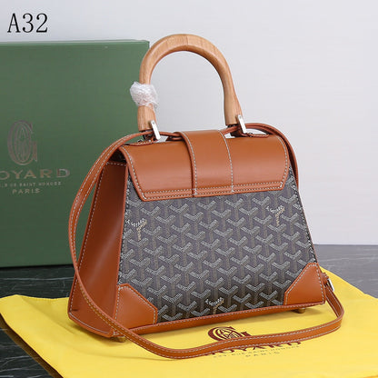 GOYARD SAIGON PM BAG BLACK &amp; TAN 20CM