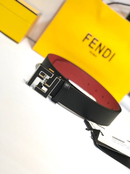 FENDI LEATHER BETL BLACK 40MM