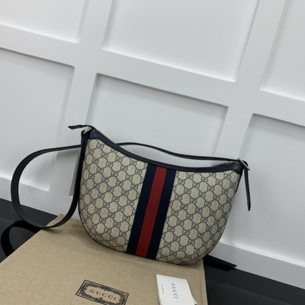 Gucci Ophidia GG Small Shoulder Bag Navy Blue 30Cm