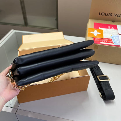 Louis Vuitton Coussin PM Black Gold 26Cm M12448