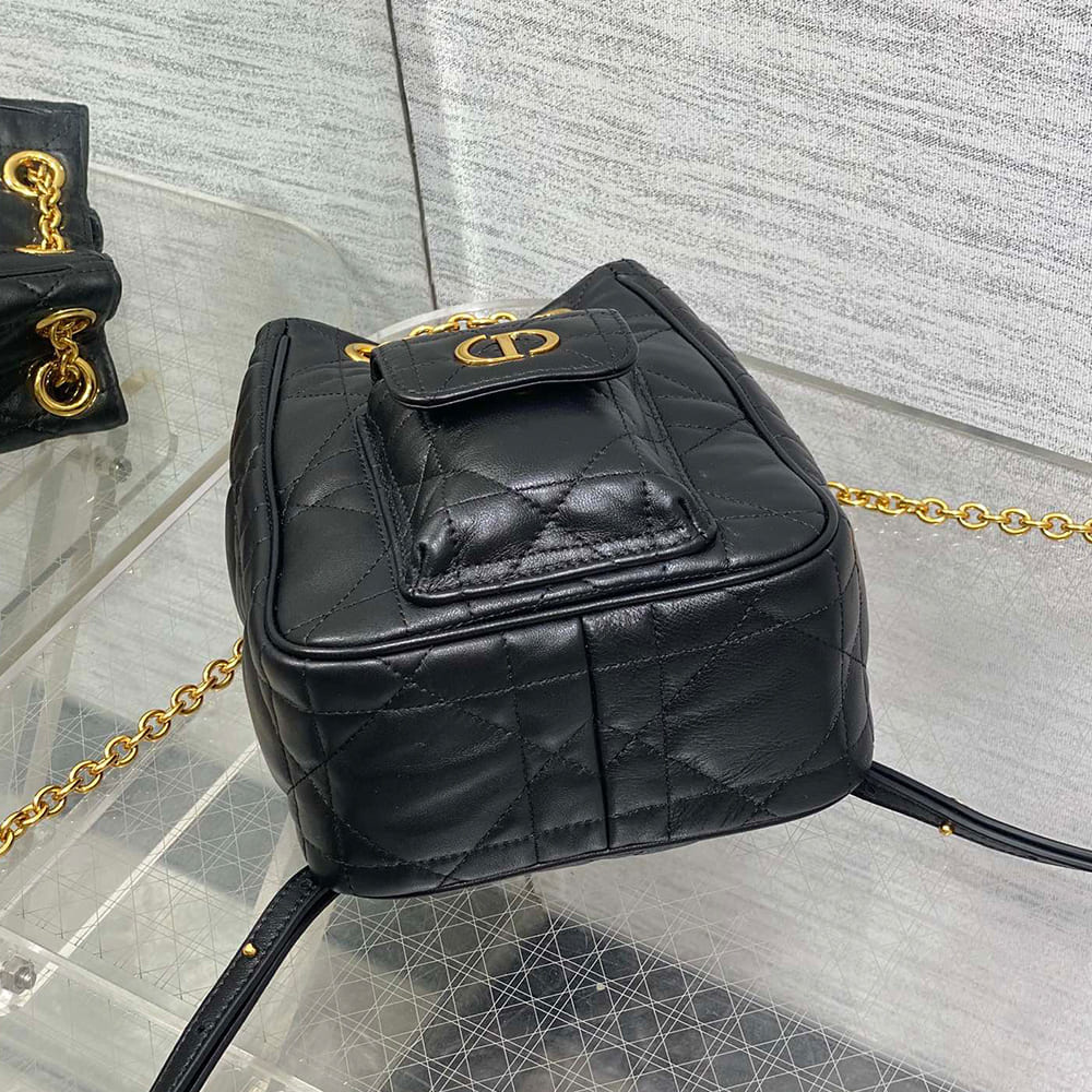 Dior Small Dior Caro Multicarry Backpack with Chain(HIGH-END GRADE)