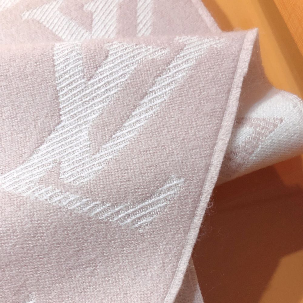Louis Vuitton Lv Monogram Essential Scarf Pink Beige M77854