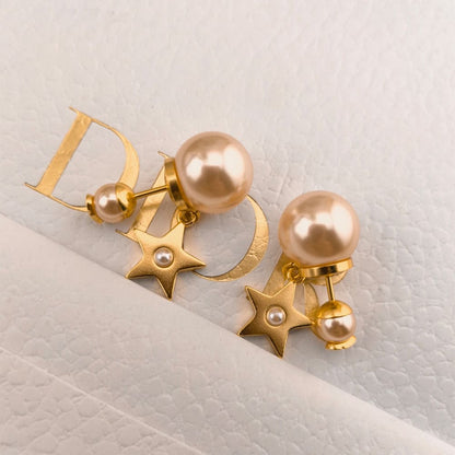 Dior Metal Earrings Women’s Pink