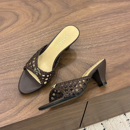 CHANEL Braided Mules 804318