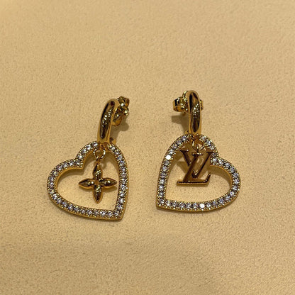 MY LV HEART EARRINGS